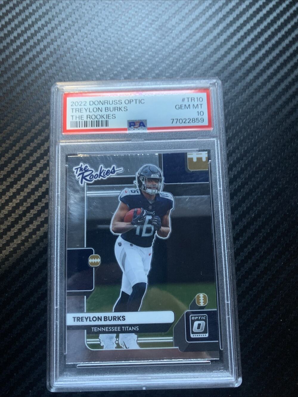 2022 Donruss Optic Treylon Burks The Rookies PSA 10